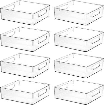 Clear Plastic Storage Bins, Home Bathroom Laundry Room Freezer Refrigerator by ShelfShaper