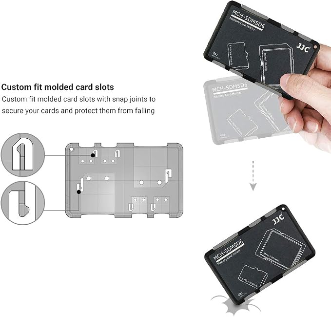 6 Slots SD Micro SD Card Case Storage Organizer, Lightweight Ultra-Thin Credit - Image 5