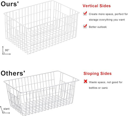 Orgneas Freezer Organizer Bins, Vertical Sides Wire Freezer Baskets - Image 6