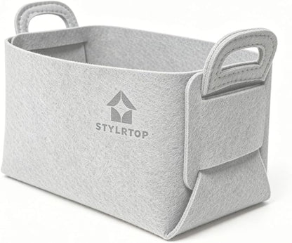 Felt Storage Bin, Collapsible Felt Basket by stylrtop