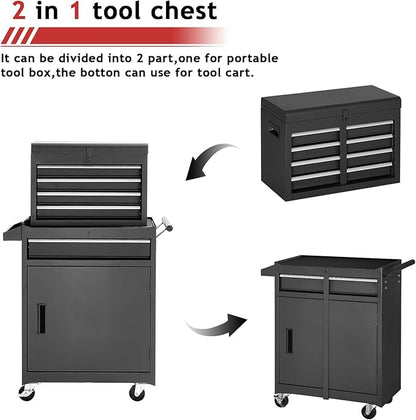 AirWire Tool Chest, 5-Drawer Rolling Tool Storage Cabinet - Image 5