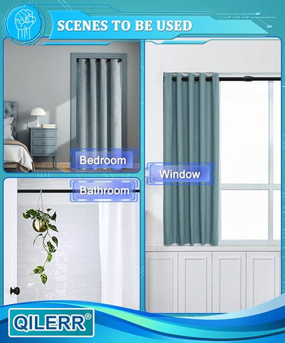 Small Tension Rods 16 to 28 Inches, Adjustable Short Extension Curtain Rod - Image 7