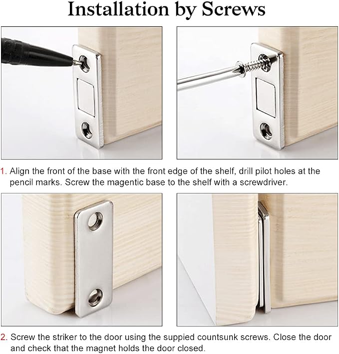 Cabinet Magnetic Catch Jiayi 14 Pack Ultra Thin Cabinet Door Magnets Stick on - Image 5