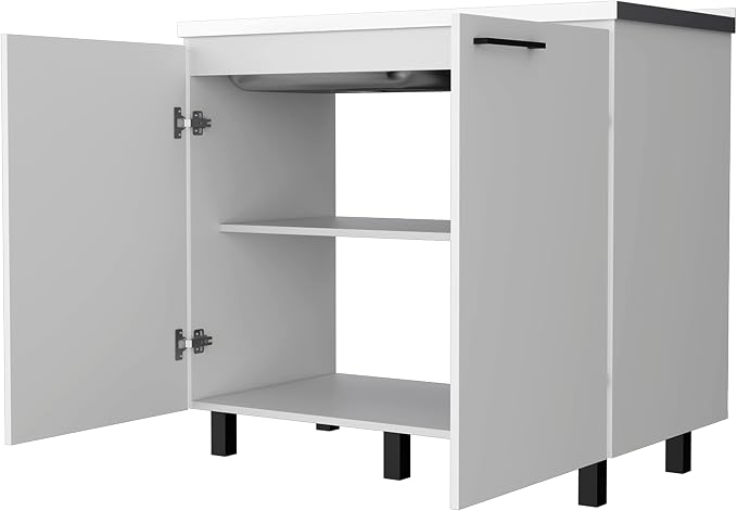 Oklahoma 2 Utility Sink & Cabinet, Interior Shelf, Aluminum Countertop - Image 6