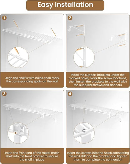 Supforce 4-Pack Wire Closet Shelving - Image 7