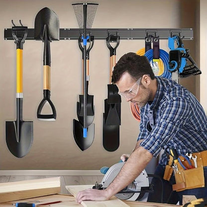 48" Industrial-Grade Wall-Mounted Garage Tool Organizer Heavy-Duty Steel Frame - Image 6