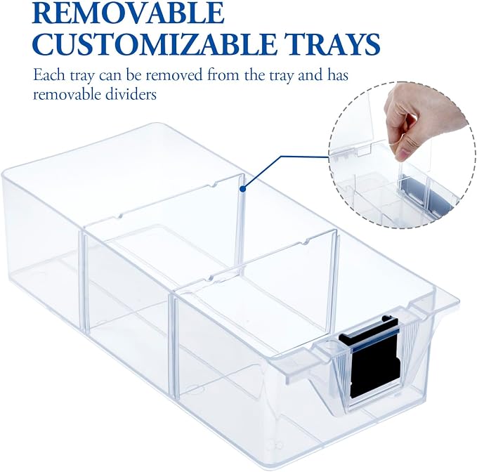 MyGift 11 Inch Clear Plastic Storage Box Container, Arts and Crafts Sewing - Image 3