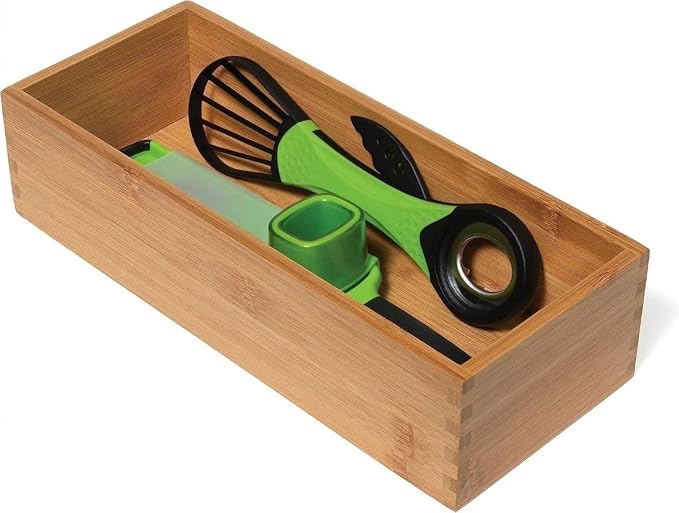 Lipper International Bamboo Utensil Holder Storage Box - Image 6