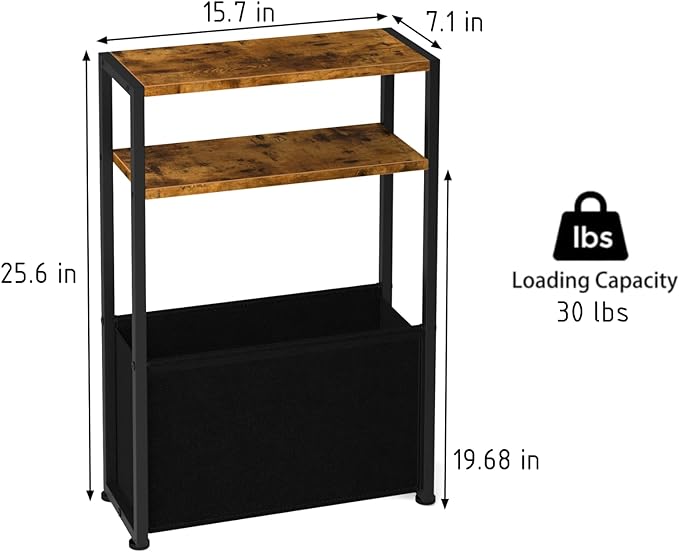 Narrow Side Table, Slim End Tables - Image 2