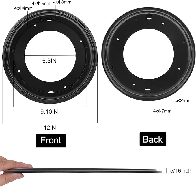 12Inch Lazy Susan Hardware 5/16" Thick Round Lazy Susan Turntable Bearing Plate - Image 2