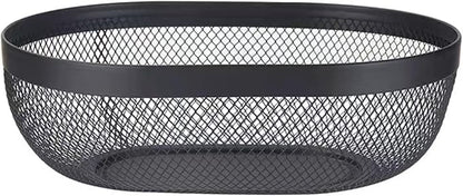 AJIODA Metal Mesh Steel Basket, Oval Metal Wire Storage Organizer Baskets Multi by AJIODA
