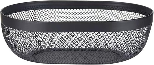 AJIODA Metal Mesh Steel Basket, Oval Metal Wire Storage Organizer Baskets Multi by AJIODA