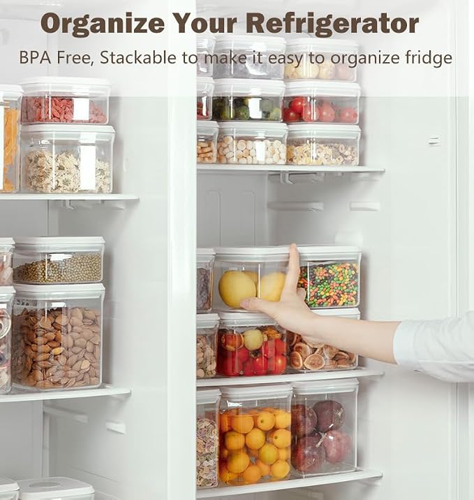 12 Pcs Pop Food Storage Containers Airtight Food Storage Containers Set - Image 4