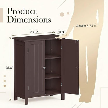 SUPER DEAL Modern Bathroom Floor Storage Cabinet - Image 3