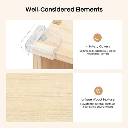 10 Cube Storage Shelf, 2-Tier Solid Wood Cube Storage Organizer, Vertical or - Image 8