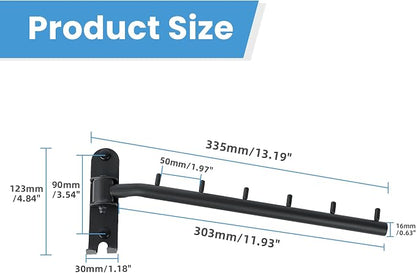 Mooche Swing Clothes Hanger Rack, Garment Racks Folding Clothes Bar Wall Mounted - Image 2