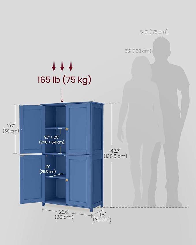 VASAGLE Floor Storage Cabinet, Shaker Cabinet - Image 5