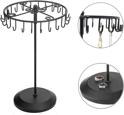 Rotating Necklace Holder Jewelry Organizer Display Stand 14-Inch - Image 5