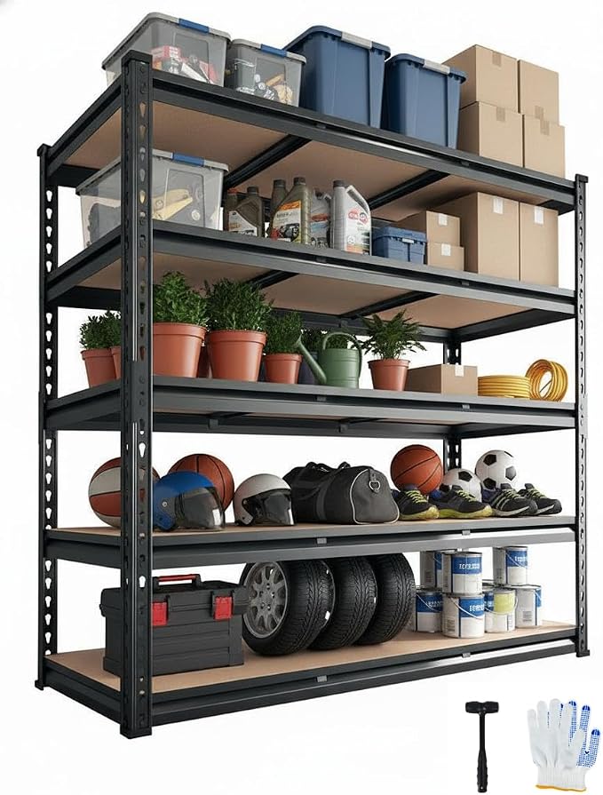 Garage Storage Shelves, Garage Shelving Metal Adjustable Garage Shelves | Heavy by Unknown