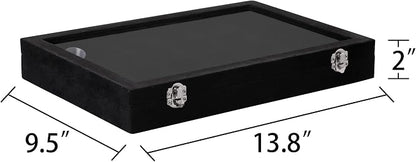 Frebeauty Velvet Jewelry Tray, 24 Grid Jewelry Organizer - Image 3