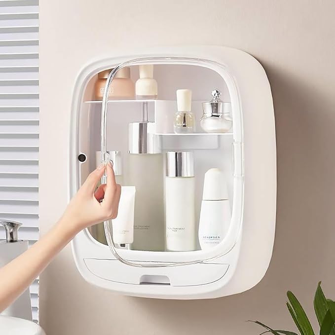 Makeup Organizer Shelf, Wall-Hanging Cosmetics Organizer and Storage Box - Image 8