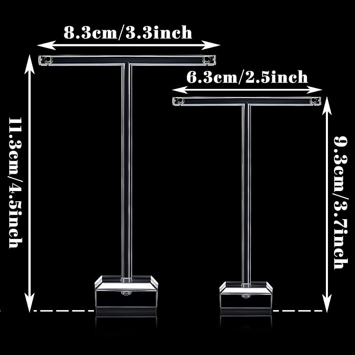 Acrylic Earrings Display Holder T-bar Earrings Stand Holder Tree Stand - Image 2