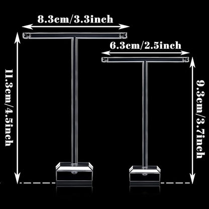 Acrylic Earrings Display Holder T-bar Earrings Stand Holder Tree Stand - Image 2