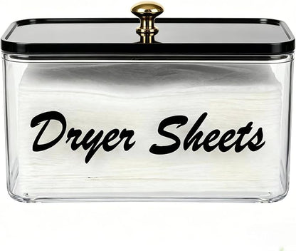 Dryer Sheet Holder with Lid, Acrylic Dryer Dispenser Container Box | by Suaetiai