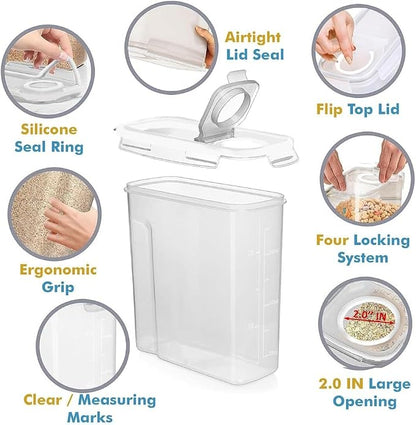 Shazo 2 Pack Small Airtight Cereal Containers Storage - Image 4