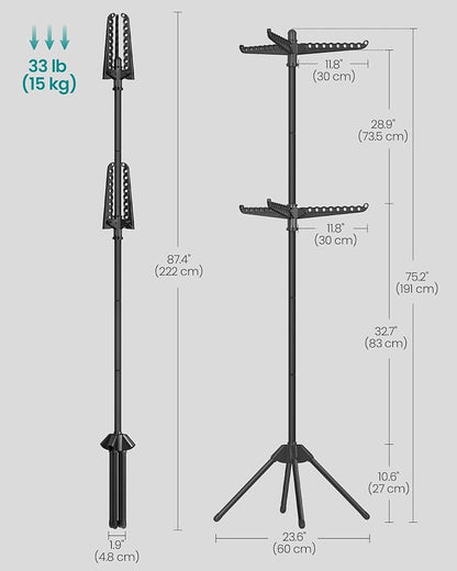 SONGMICS 2-Tier Clothes Drying Rack, 75.2-Inch Folding Laundry Drying Rack - Image 6