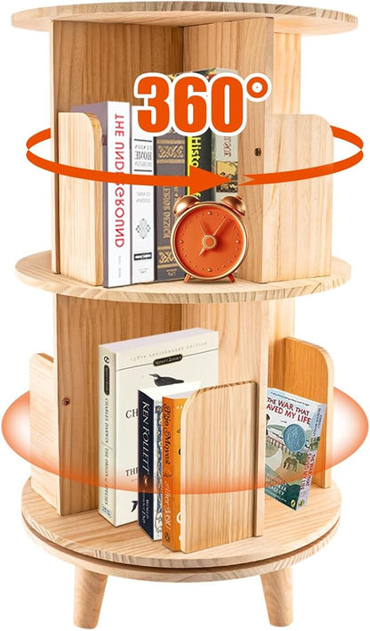2 Tier Rotating Bookshelf by LOYALHEARTD