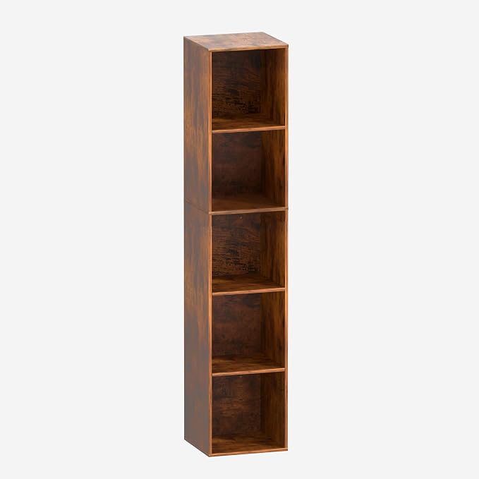 5 Cube Storage Organizer, 5 Tier Vertical Cube Bookcase Freestanding Storage by VAFHYLLIS