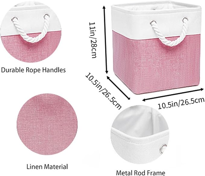 Fabric Storage Cubes, 11 inch cube storage bin - Image 3