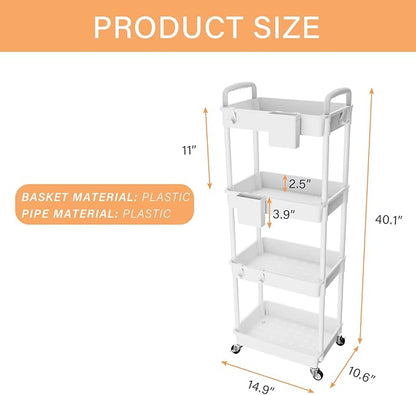 4 Tier Rolling Utility Cart - Image 5