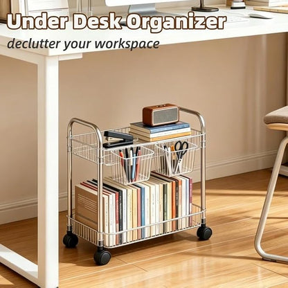 2 Tier Utility Rolling Cart - Image 7