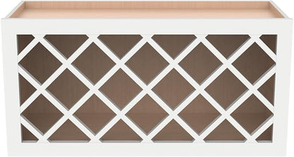 Solid Wood Wine Bottle Rack Wall Cabinet - Image 4