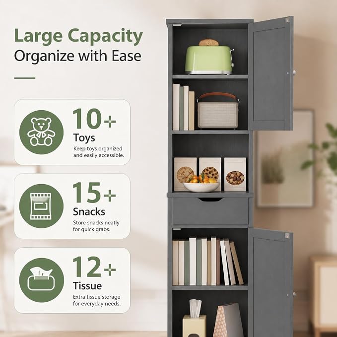 Walsunny Tall Bathroom Storage Cabinet - Image 3