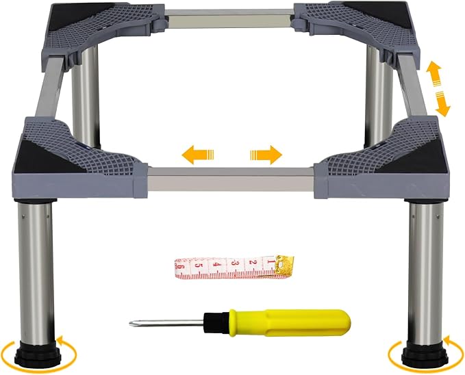 Mini Fridge Stand, Universal Adjustable Washing Machine Stand by HEYLEAYAR