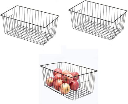 16inch Freezer Wire Storage Organizer Baskets, Household Refrigerator Bins by Y.Z.Bros