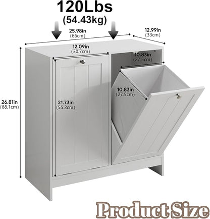 Double Tilt Out Laundry Hamper Cabinet - Image 2