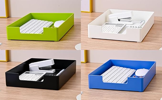 Letter-Size Tray, Desk Drawer Organizer, A4 Plastic Paper Tray, Stackable - Image 5