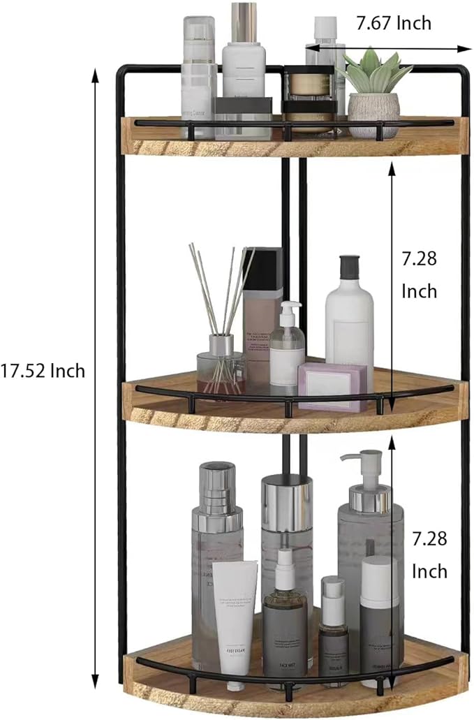 Dorhors Corner Bathroom Organizer Countertop, Vanity Counter Storage Shelf | 3 - Image 3