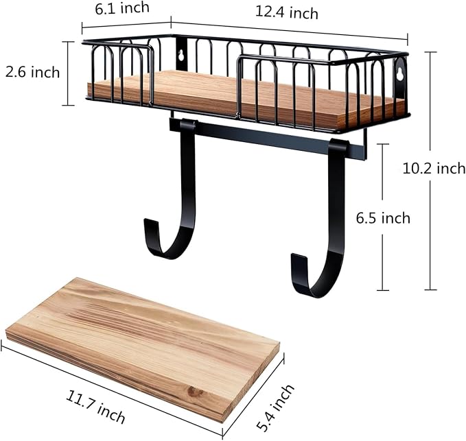 TJ.MOREE Ironing Board Hanger Metal Wall Mount Iron and Ironing Board Holder - Image 6