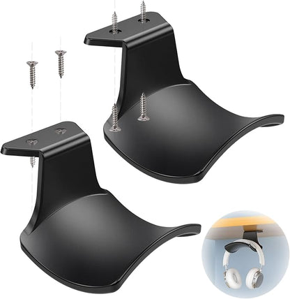 2-Pack Never Fall Headphone Hooks Hanger Wall Mount, Headset Holder Stand by SIROLISA