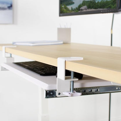 VIVO Large Clamp-on Computer Keyboard and Mouse Under Desk Slider Tray - Image 9