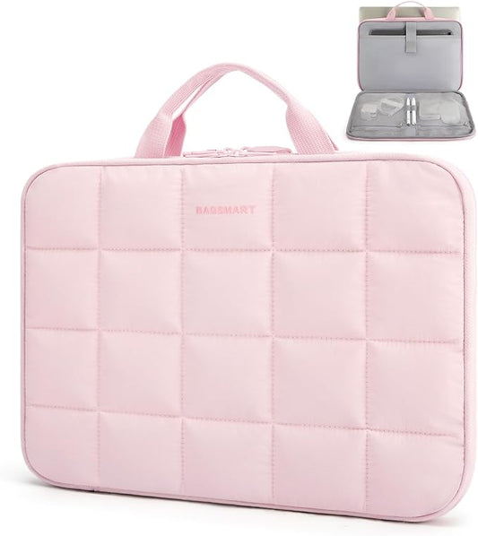 BAGSMART Laptop Case with Handle, Puffy Laptop Sleeve Bag by BAGSMART