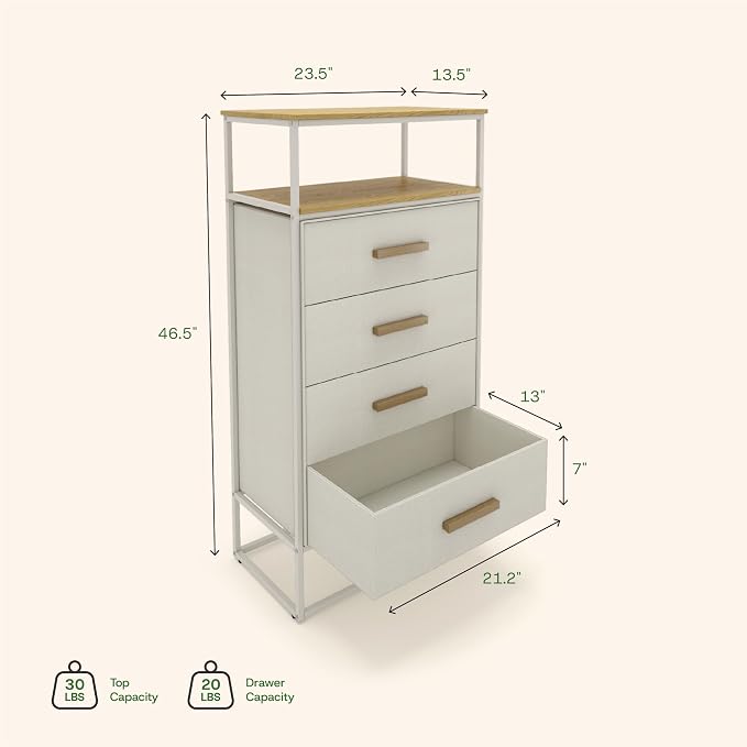 tinge Zana Premium Fabric Dresser - Image 3