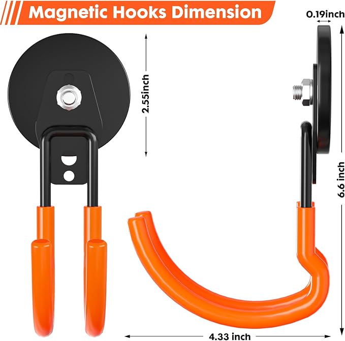 Heavy Duty Storage Magnetic Utility Hooks Large Garage Magnet Hooks - Image 6