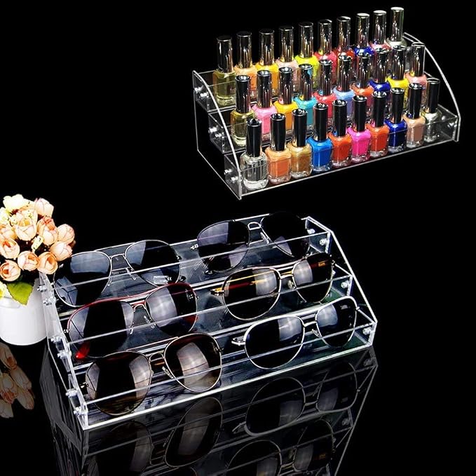 3 Tiers Acrylic Display Stands for Essential Oils Organizer Lipstick Nail - Image 3