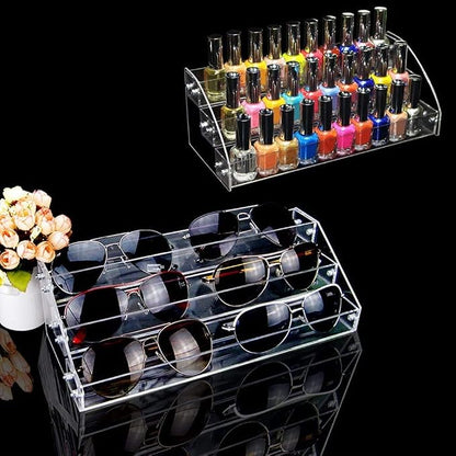 3 Tiers Acrylic Display Stands for Essential Oils Organizer Lipstick Nail - Image 3